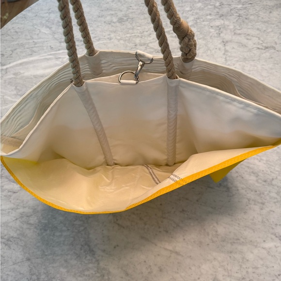 Sea Bags Maine Blue Stripe Ogunquit Beach Tote preowned preloved - Picture 2 of 11